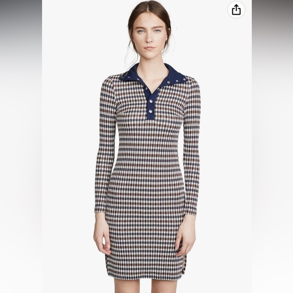 BAUM UND PFERDGARTEN
Houndstooth Print Knee-Length Dress - Picture 6 of 12